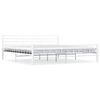 vidaXL Bed Frame White Metal 200x200 cm