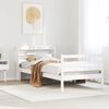 vidaXL Bed Frame with Headboard without Mattress White 90x190 cm Single