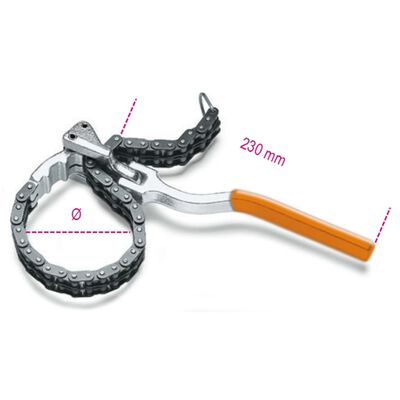 Beta Tools Oil-filter Wrench with Double Chain 1488L
