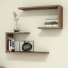 Homemania Wall Shelf Set J2 60x20x27 cm Walnut
