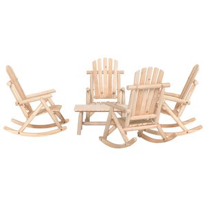 vidaXL 5 Piece Garden Lounge Set Solid Wood Spruce