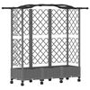 vidaXL Raised Bed with Trellis and Roof Light Grey 163 x 40 x 129 cm