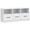 vidaXL TV Cabinet with Drawer White 102 x 34.5 x 47 cm Engineered Wood