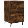 vidaXL Bedside Cabinet Smoked Oak 40x40x66 cm Engineered Wood
