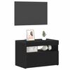 vidaXL Bedside Cabinet Black Oak 60 x 35 x 40 cm Engineered Wood