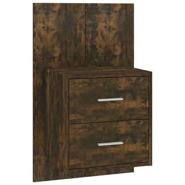 vidaXL Wall-mounted Bedside Cabinet Smoked Oak
