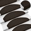vidaXL Stair Mats Self-adhesive 5 pcs 65x21x4 cm Dark Brown Half Round Large