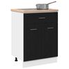 vidaXL Hanging Cabinet with Drawer Riga Black Oak 60 x 46 x 81.5 cm