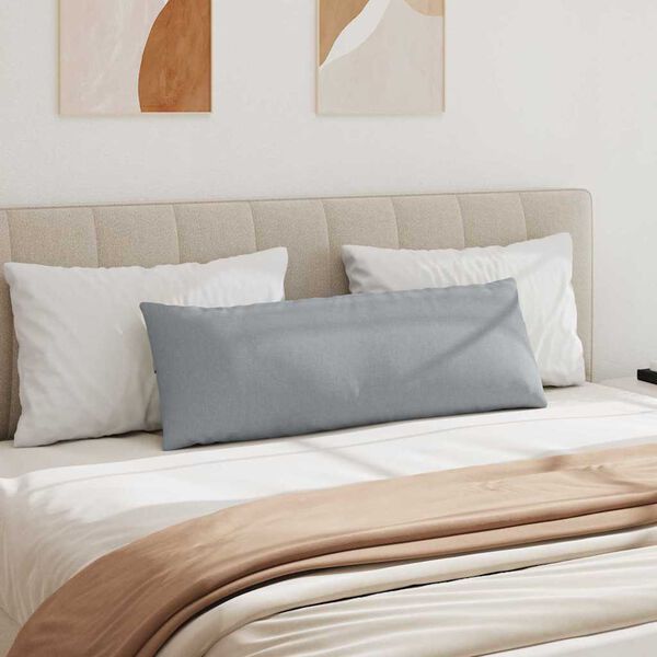 vidaXL Sofa Pillows 2 pcs Light Grey 120 x 40 cm Fabric