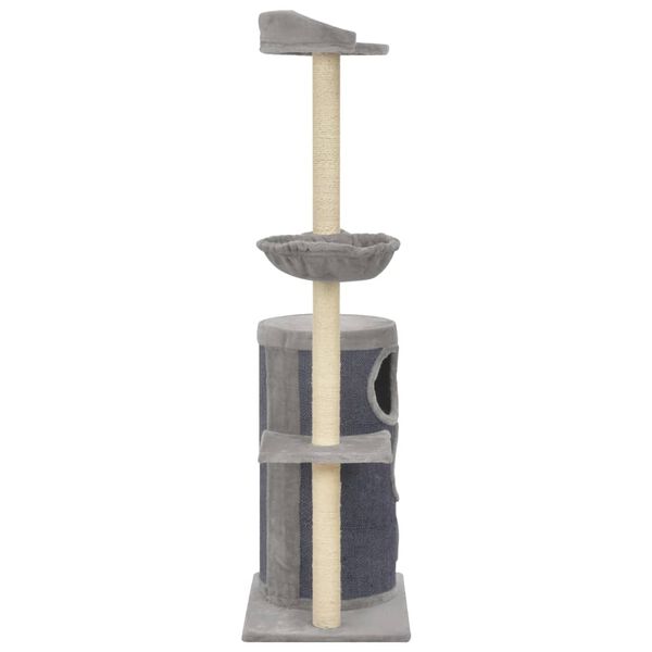 vidaXL Cat Tree with Sisal Scratching Posts Grey 148 cm