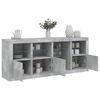 vidaXL Sideboard with LED Lights Concrete Grey 164x37x67 cm