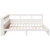 vidaXL Bookcase Bed without Mattress White 200x200 cm Solid Wood Pine