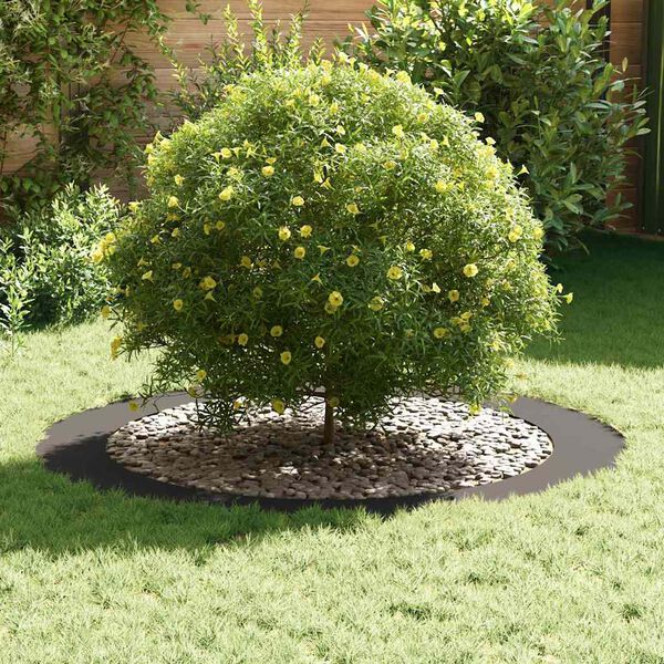 vidaXL suitable for Flat Tree Ring Black &Oslash;90 / 120 cm Steel