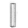 vidaXL Firewood Rack Black 40x25x200 cm Steel