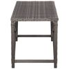 vidaXL Garden Bench 120 cm Poly Rattan Grey