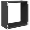 vidaXL Wall Cube Shelves 2 pcs Grey 30x15x30 cm