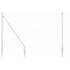 vidaXL Welded Wire Fence with Spikes 50 x 1.5 m Galvanised Steel Mesh