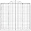 vidaXL Arched Gabion Baskets 18 pcs 200x50x180/200 cm Galvanised Iron