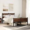 vidaXL Bed Frame without Mattress Brown Oak 120x200 cm Engineered Wood