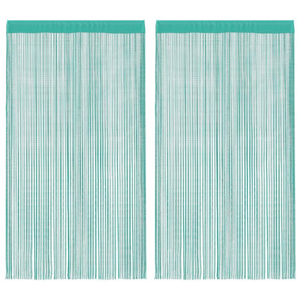 vidaXL String Curtains 2 pcs Turquoise 140x250 cm