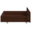 vidaXL Bed Frame without Mattress Dark Brown Solid Pinewood 160x200 cm (322086+321988)