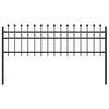 vidaXL Ring Fence Black 200 x 110 cm Powder-Coated Steel