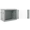vidaXL Network Cabinet with Storage Grey 60 x 45 x 50 cm Steel