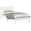 vidaXL Bed Frame White 75 x 190 cm Solid Pine Wood