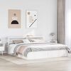 vidaXL Bed Frame with Headboard White 180x200 cm Super King Solid Wood Pine