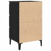 vidaXL Bedside Cabinet Black Oak 40 x 35 x 69 cm Engineered Wood