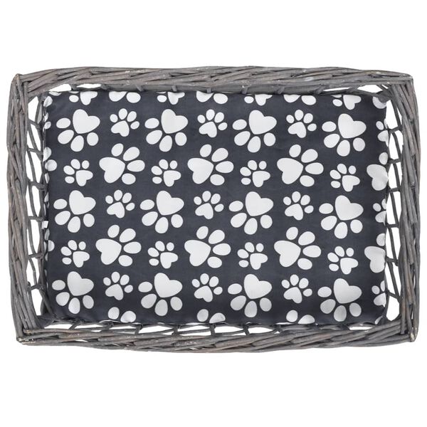 vidaXL Willow Cat Tree Pet House/Bed/Scratching Post with Cushion Square