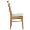 vidaXL Dining Chair 2 pcs Natural and Light Solid Rubber Wood