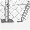 vidaXL Chain Link Fence with Posts Silver 0.6 x 10 m Steel