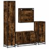 vidaXL 4&nbsp;Piece Bathroom Furniture Set&nbsp;Smoked Oak Engineered Wood