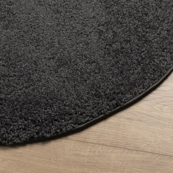 vidaXL Shaggy Rug PAMPLONA High Pile Modern Anthracite &Oslash; 240 cm