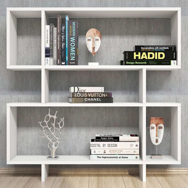 Homemania Bookcase Hera 100x22x111cm White