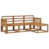 vidaXL Outdoor Sofa Set 4 pcs Natural Solid Acacia Wood