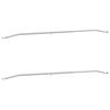 vidaXL suitable for Flat Tarpaulin Bracket 2 pcs Silver 130-210 cm
