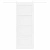 vidaXL Sliding Door White 83 x 211 cm Solid Pine Wood