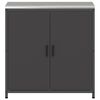 vidaXL Kitchen Storage with Shelf Black 90 x 50 x 92 cm Steel
