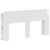 vidaXL Headboard Cabinet with Storage High Gloss White Engineered Wood