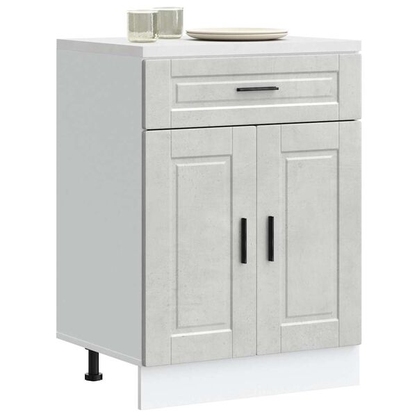 vidaXL Kitchen Base Cabinet&nbsp;Porto Concrete Grey Engineered Wood