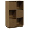 vidaXL Highboard Honey Brown 74x35x117 cm Solid Wood Pine