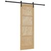 vidaXL Sliding Door Natural 73.5 x 211 cm Solid Pine Wood