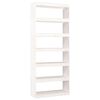 vidaXL Book Cabinet/Room Divider White 80x30x199.5 cm Solid Wood Pine