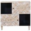 vidaXL Sideboard with Storage White 80 x 33.5 x 75 cm Solid Mango Wood
