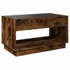 vidaXL Coffee Table with Infinity LED Smoked Oak 90x50x50 cm