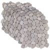 vidaXL Pebble Tiles Taupe 30 x 30 cm River Pebble