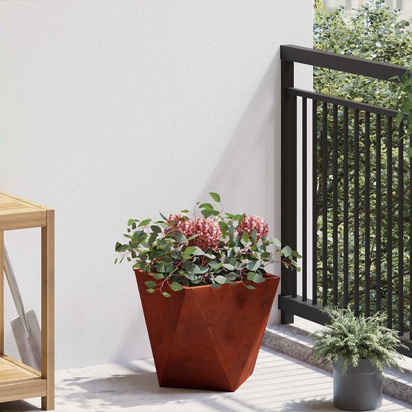 vidaXL Planter Rusty 30 x 30 x 30 cm Weathering Steel