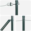 vidaXL Fence Posts Manual 7 pcs Green Ø32mm 60 cm Galvanised steel